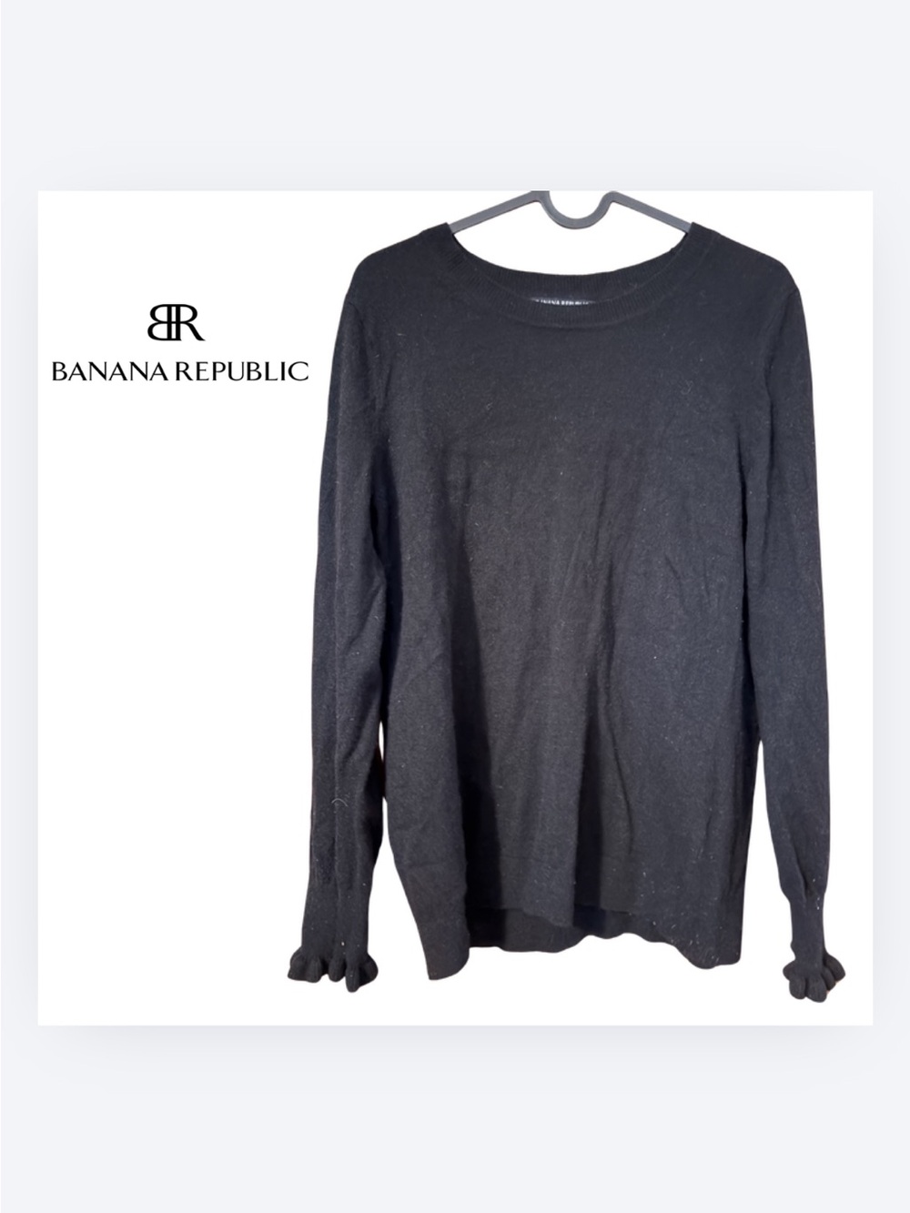 Banana Republic Black Knit Crewneck Sweater
